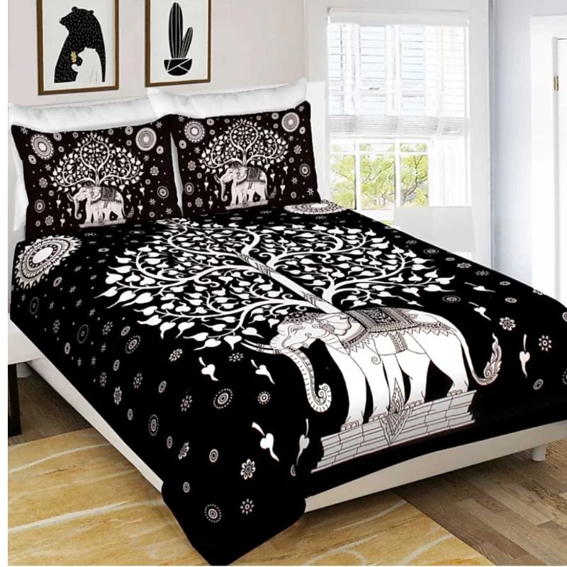 Elephant Mandala Double Bed Sheet Set