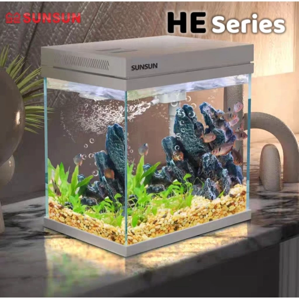 Aquarium SUNSUN akuarium HEJ-SERIES HEJ250,HEJ300/HEJ380 comes with water pump and LED Light