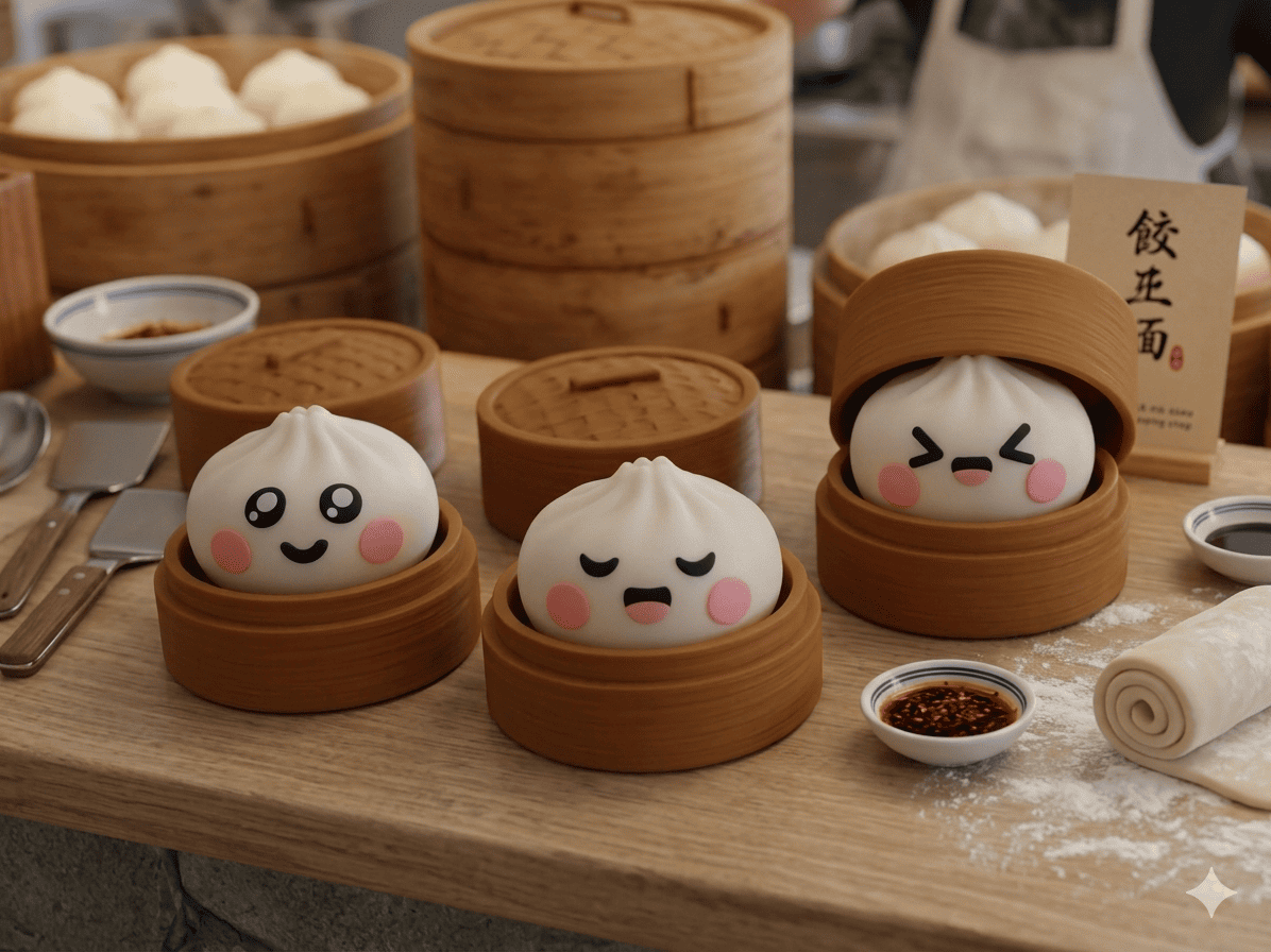 Dumpling Clicker Keychain with TnG