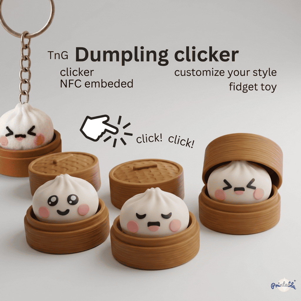Dumpling Clicker Keychain with TnG