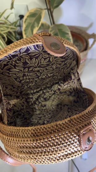 BOLSA DE PALHA REDONDA