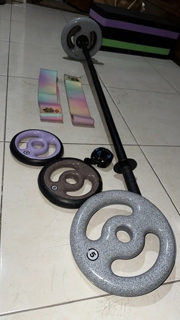 ACADEMIA KIT CREW STORE - BARRA E ANILHAS - 1kg, 2kg, 5kg