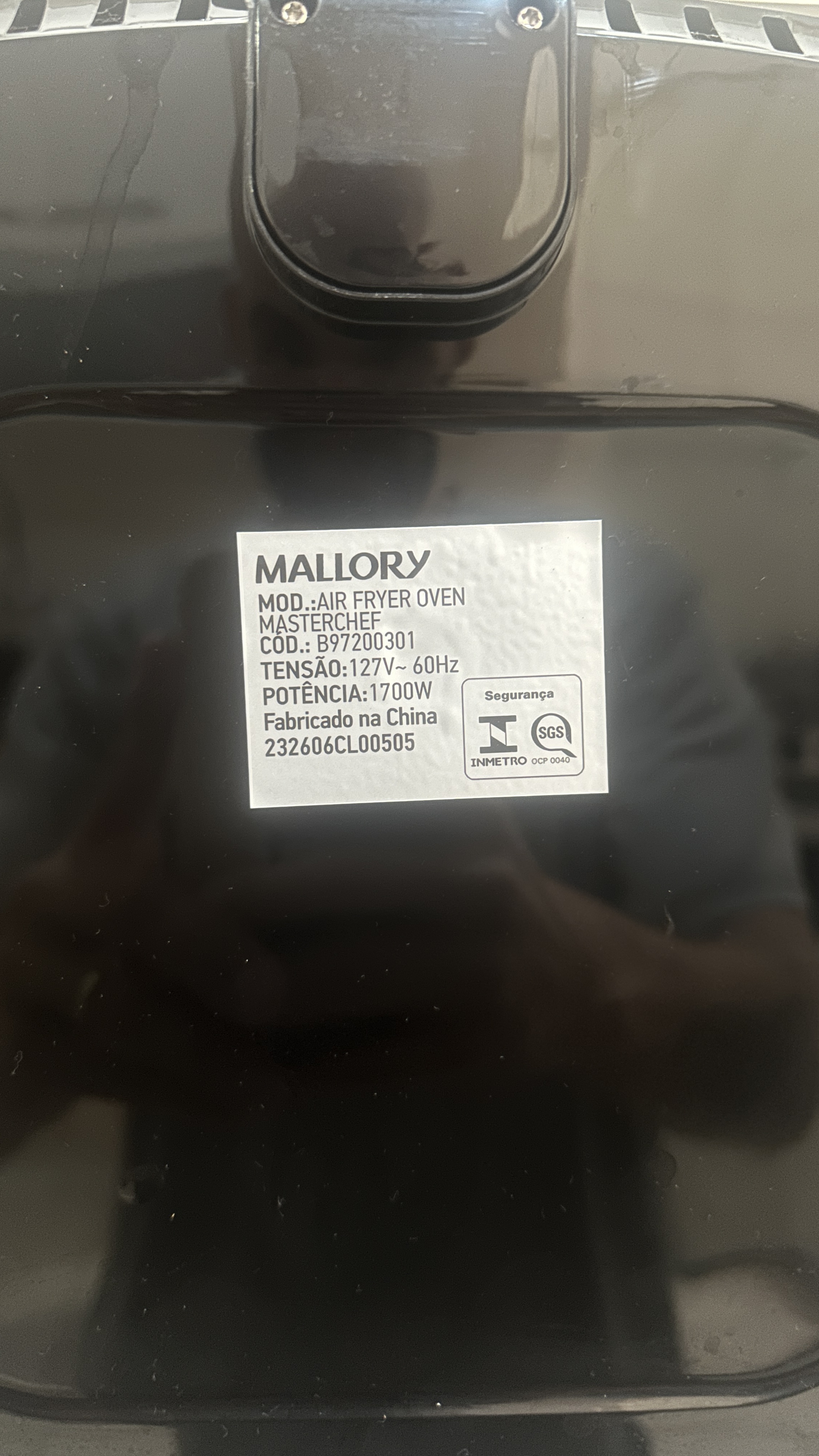 VENDIDO - Air Fryer Mallory Oven Masterchef (SETEMBRO)