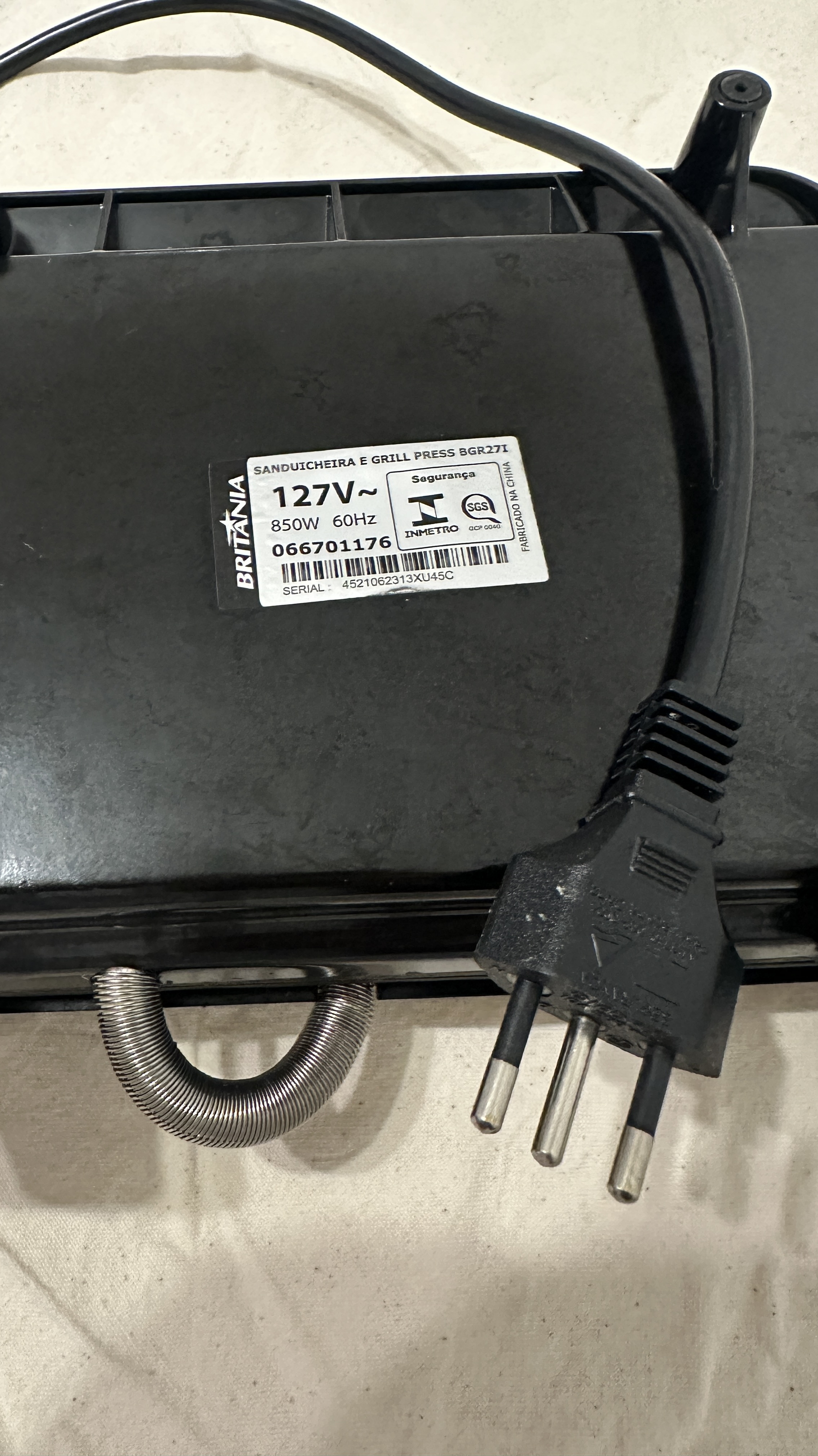 SANDUICHEIRA e GRILL - BRITÂNIA - 127V