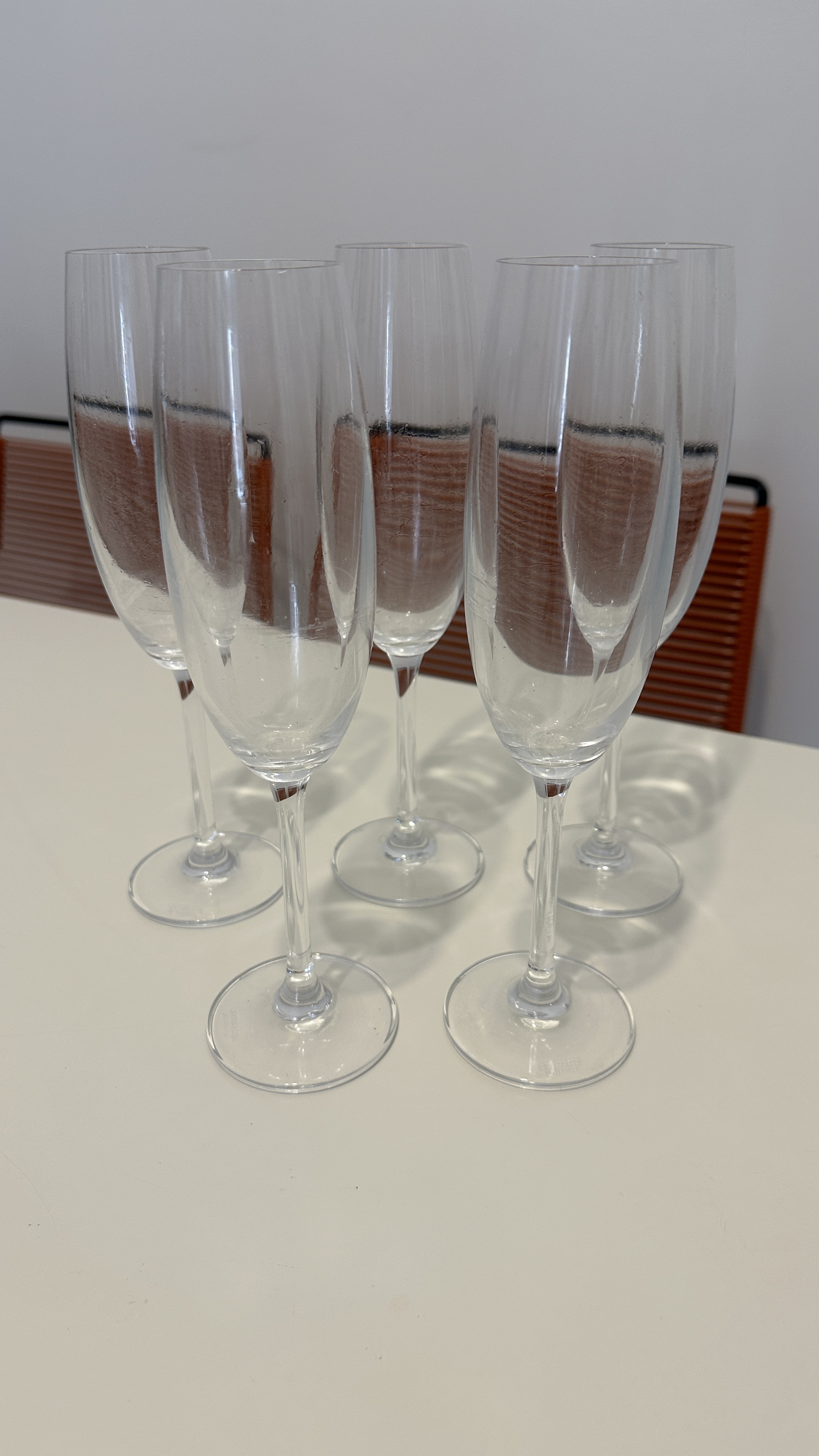 5 TAÇAS DE CHAMPAGNE - BOHEMIA CRYSTAL