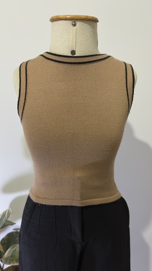 CROPPED TRICOT CANELADO - P