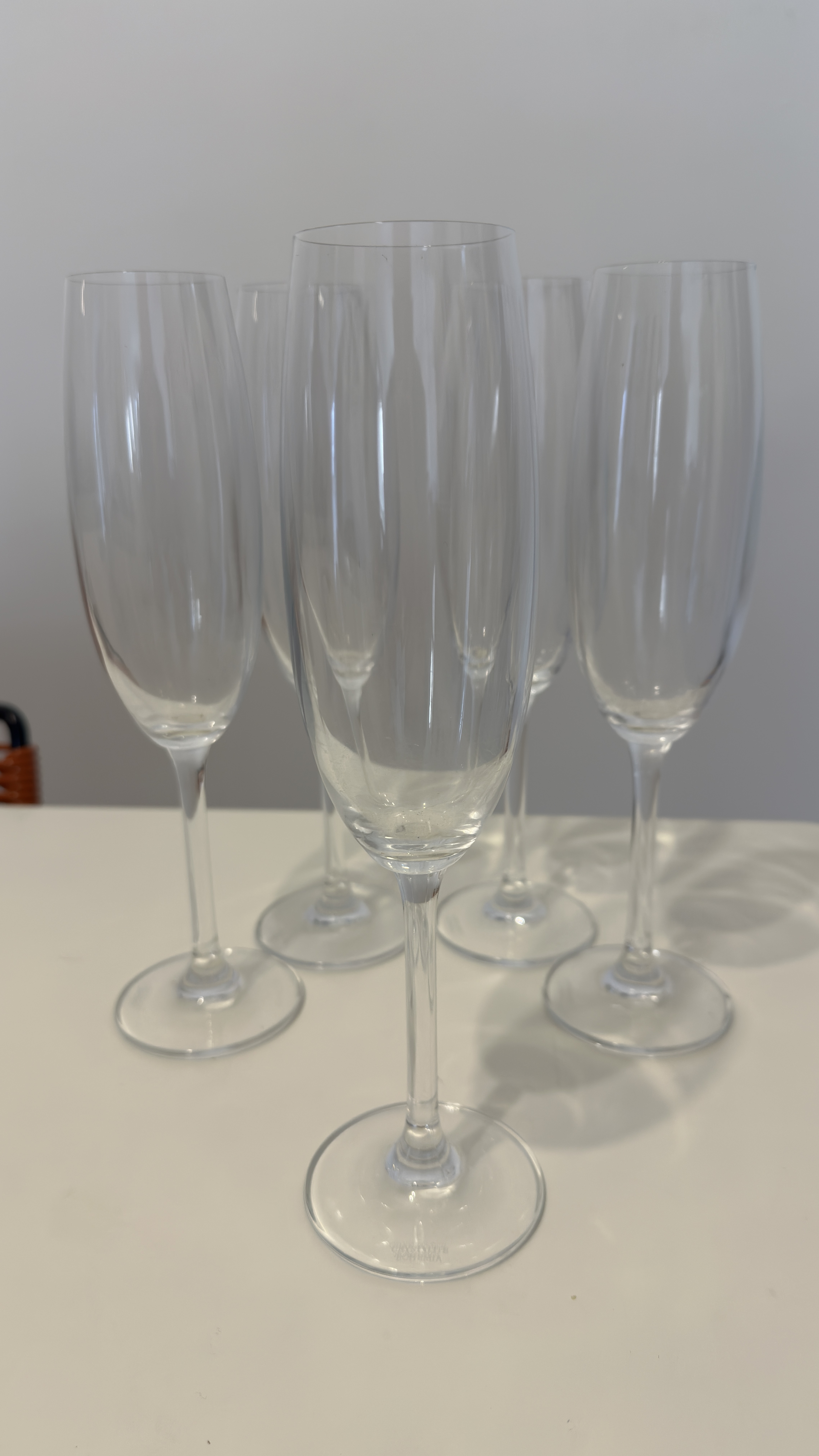 5 TAÇAS DE CHAMPAGNE - BOHEMIA CRYSTAL