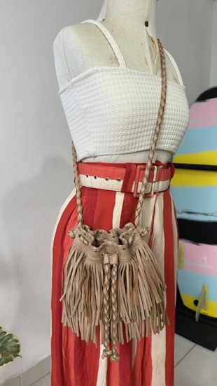 BOLSA DE COURO FRANJA P - VIA MIA