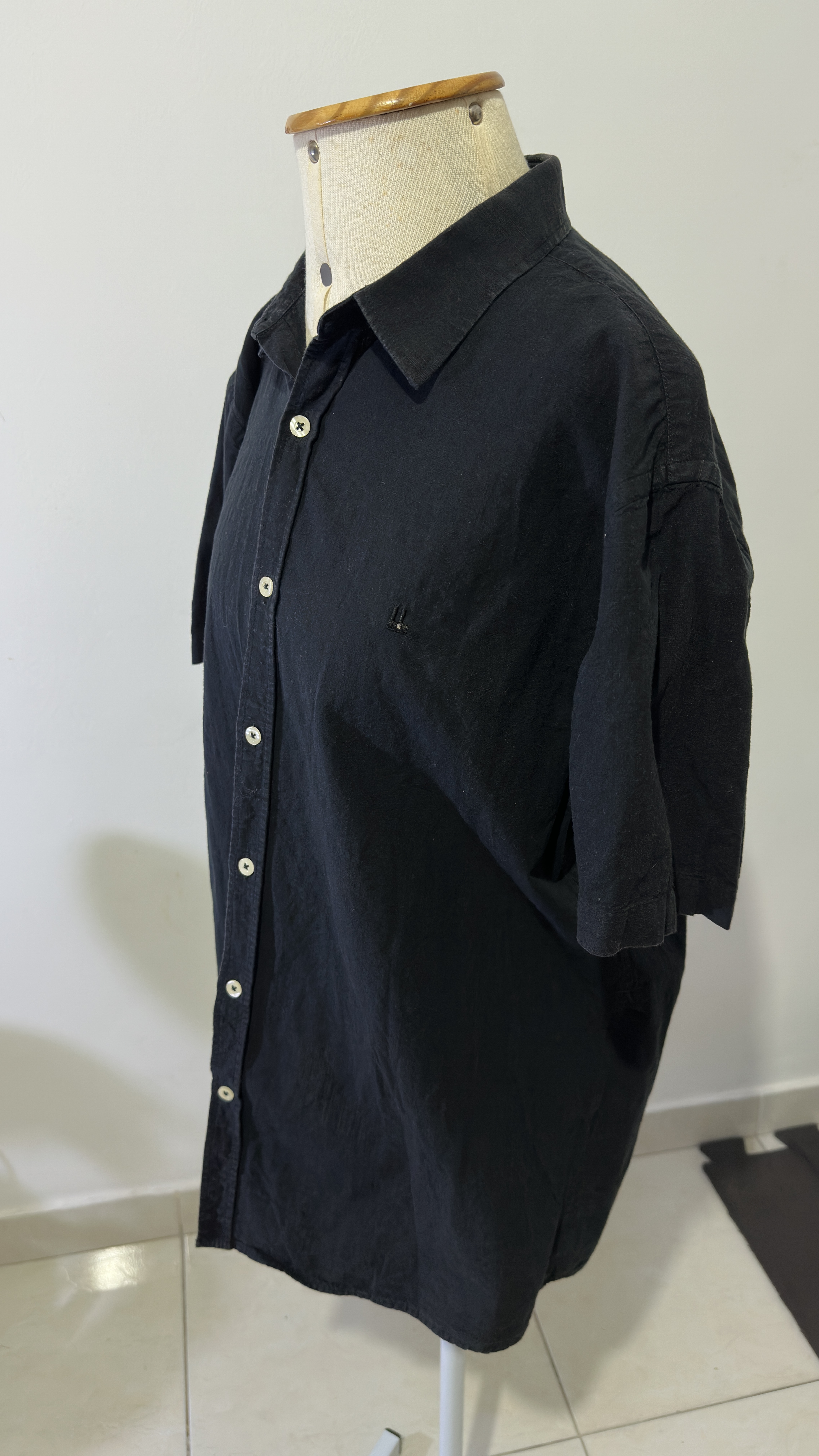 CAMISA BOTÃO PRETA MASCULINA - G - FOXTON 