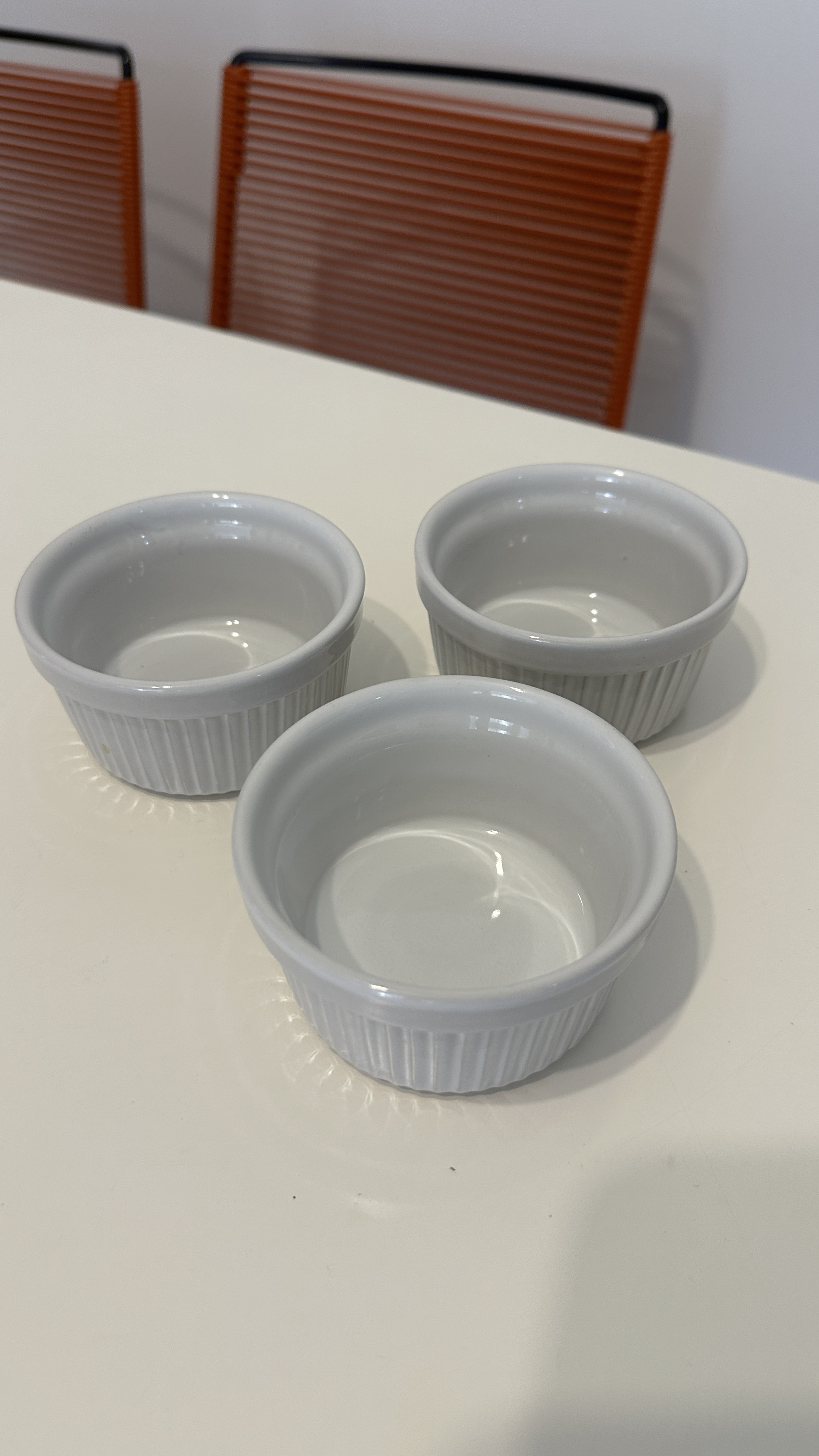 3 POTES CERÂMICA BRANCA - CAMICADO