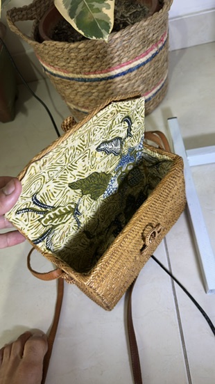 BOLSA DE PALHA RETANGULAR