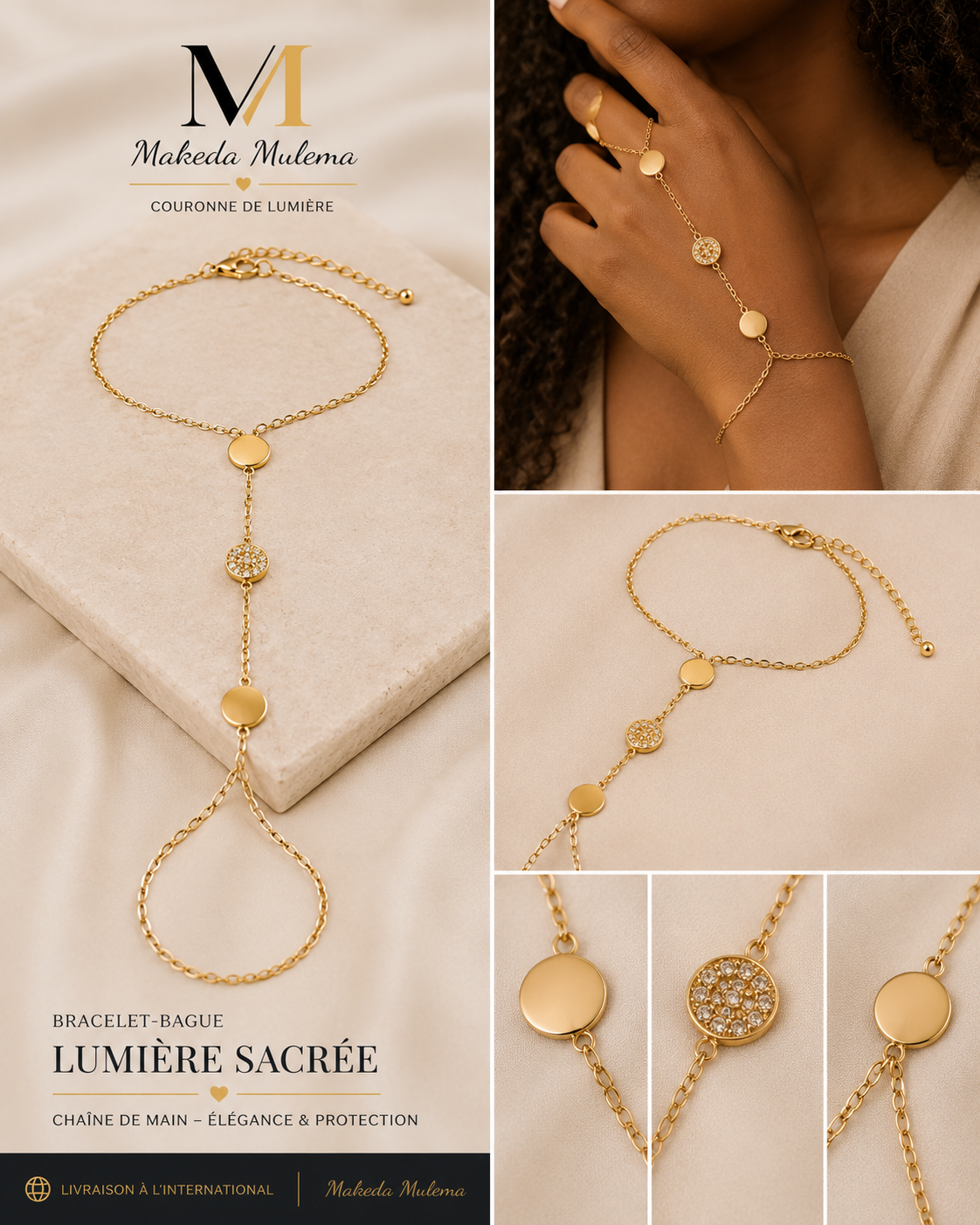 Bracelet-Bague Lumière Sacrée