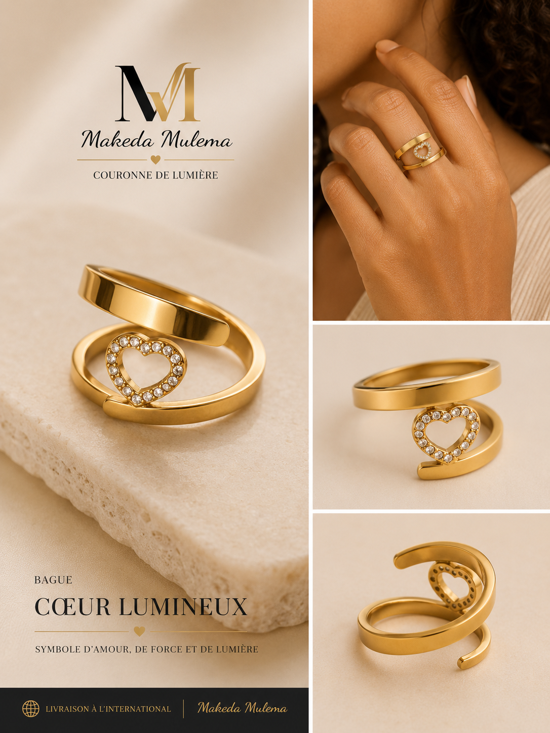 Bague Cœur Lumineux