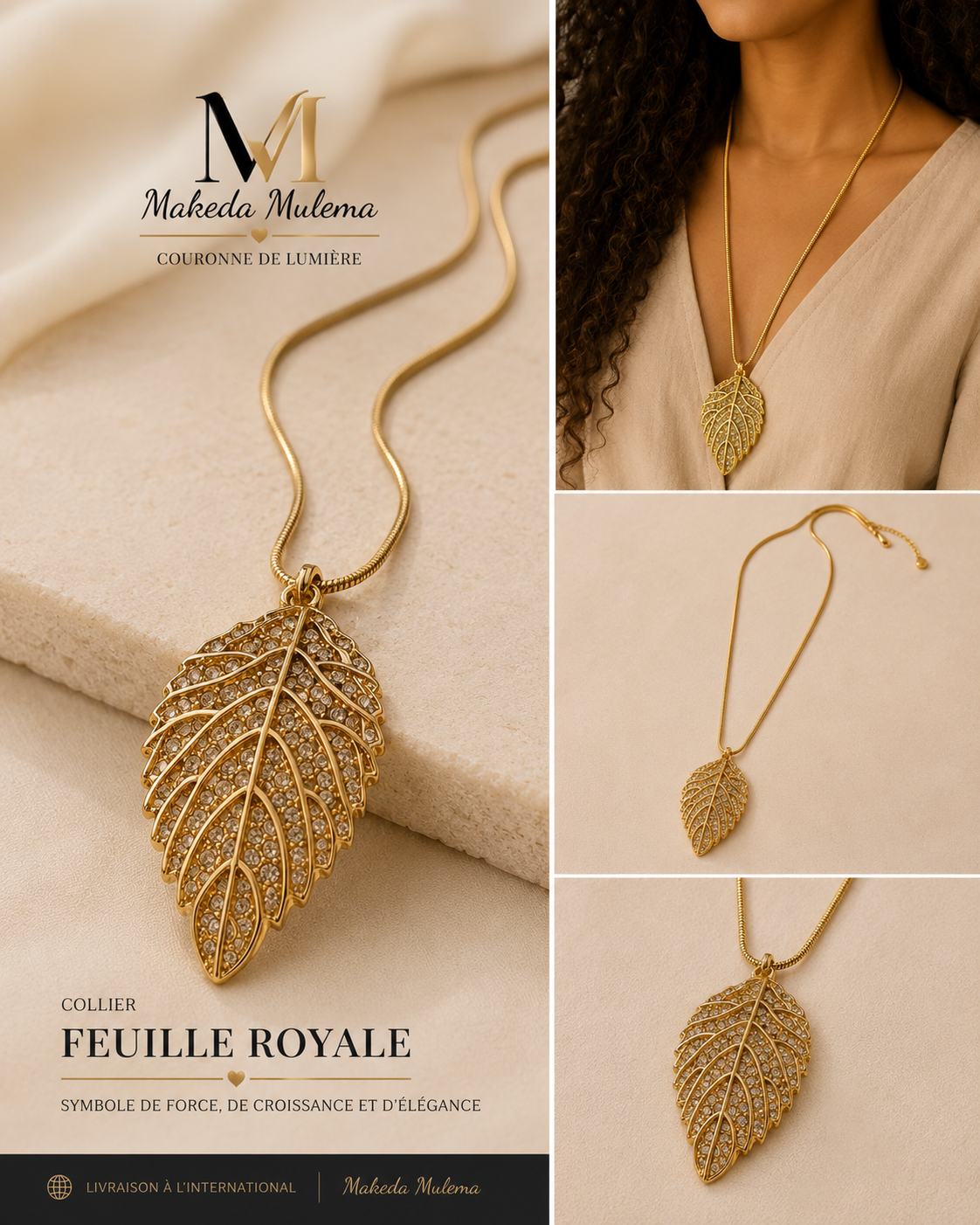 Collier Feuille Royale