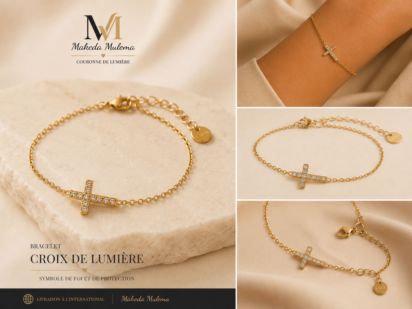 Bracelet Croix de Lumière