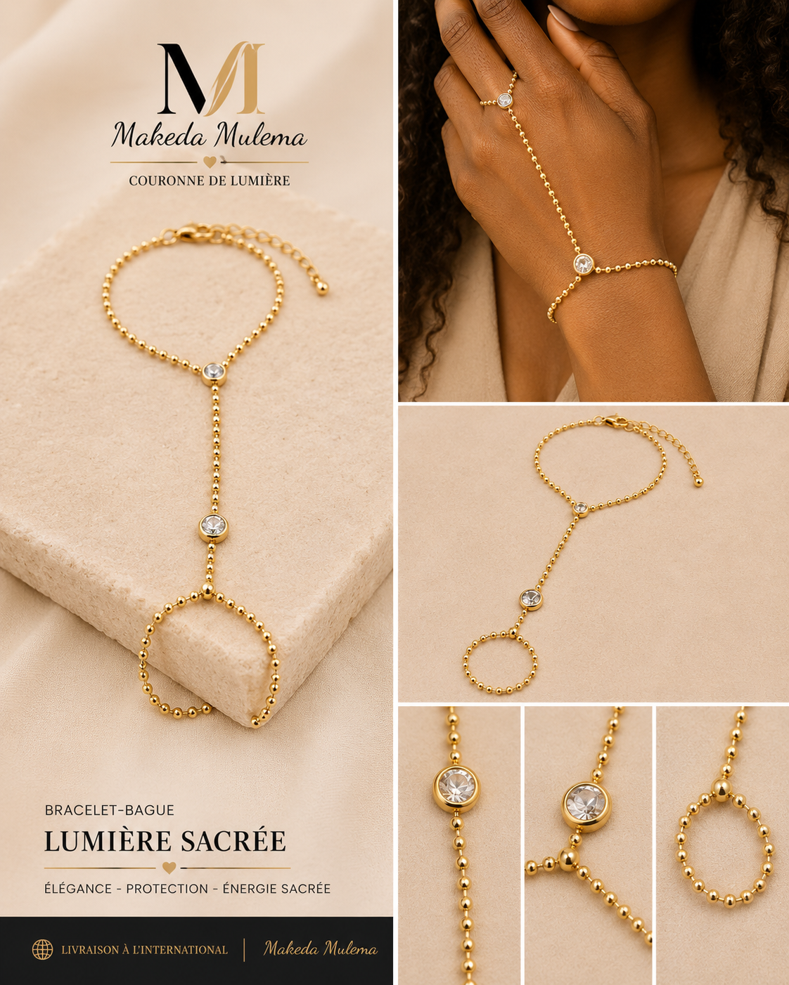 Bracelet-Bague Lumière Sacrée