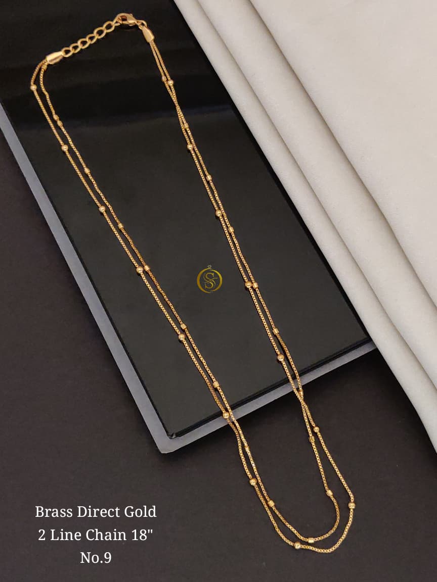Brass Direct Gold 2-Line Chain