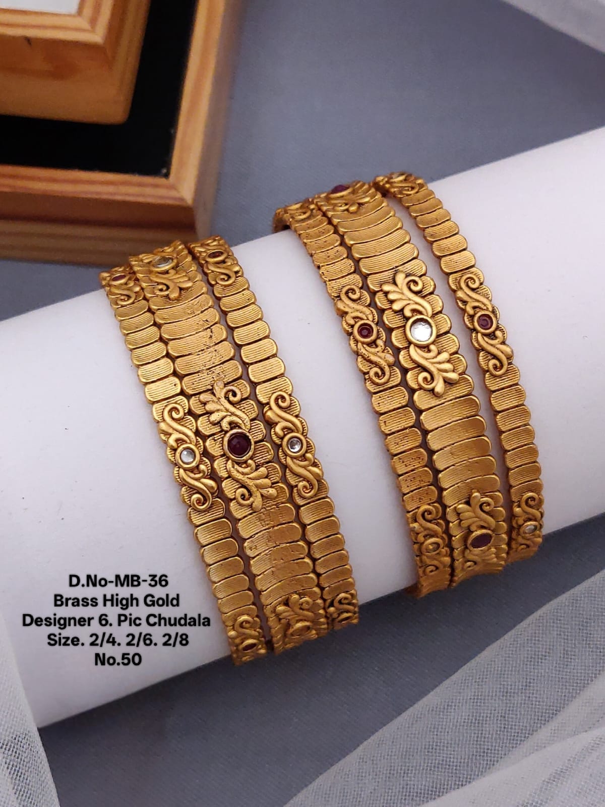 Brass High Gold Designer Bangles