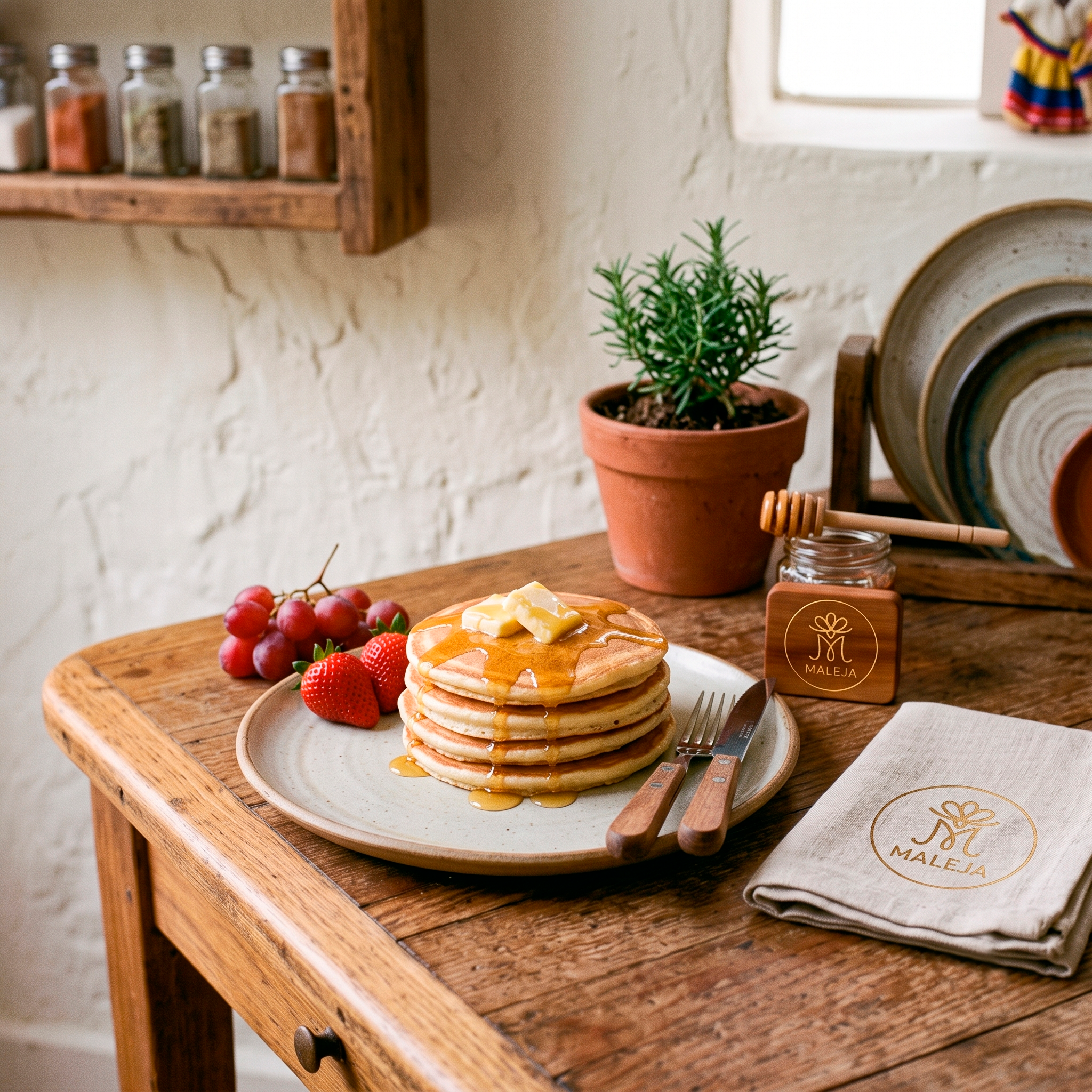 Homemade Pancake Breakfast Set