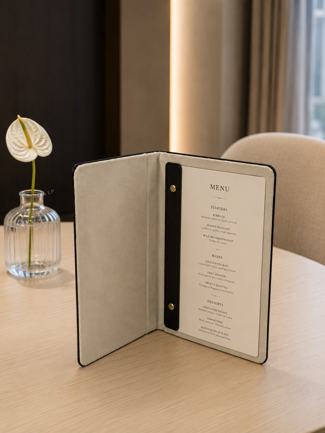 Elegant Menu Holder