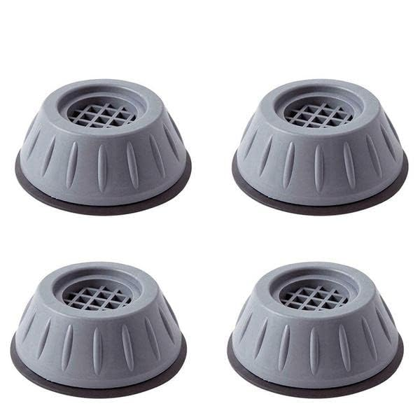 Anti-Vibration Pads with Suction Cup Feet – Anti-Walk Washing Machine Shock Absorbers | Non-Slip Leveling Base for Fridge, Dryer & Heavy Furniture