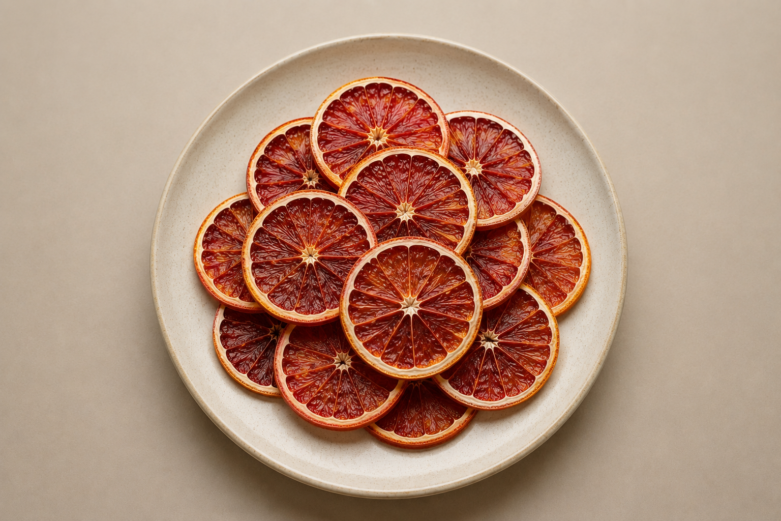 Rondelle d'orange sanguine déshydraté