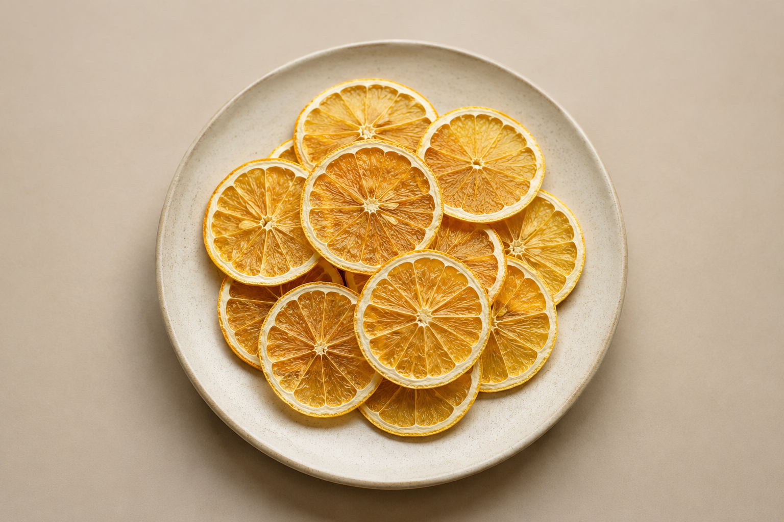 Rondelle de citron jaune déshydraté