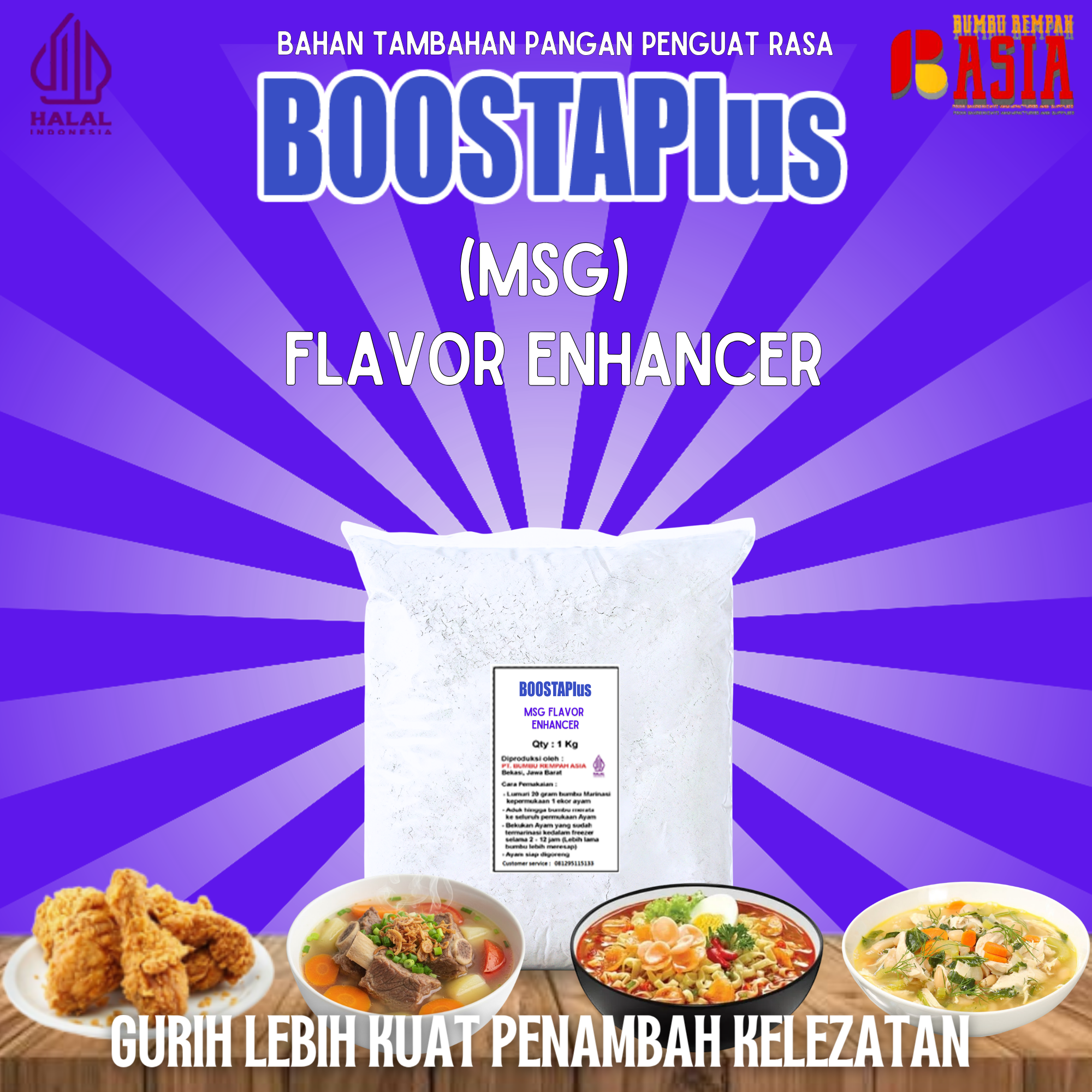 MSG Boosta PLUS Flavour Enchancer Penambah Gurih dan Aroma 1Kg