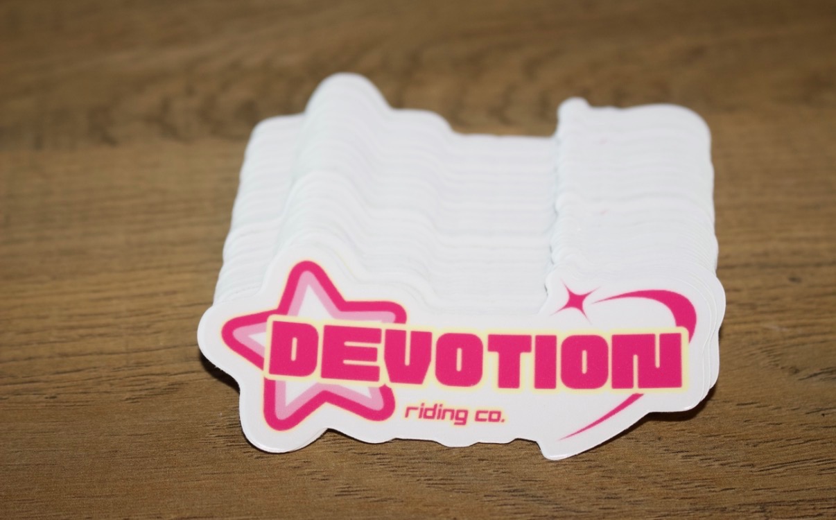 Pink Retro Devotion Sticker