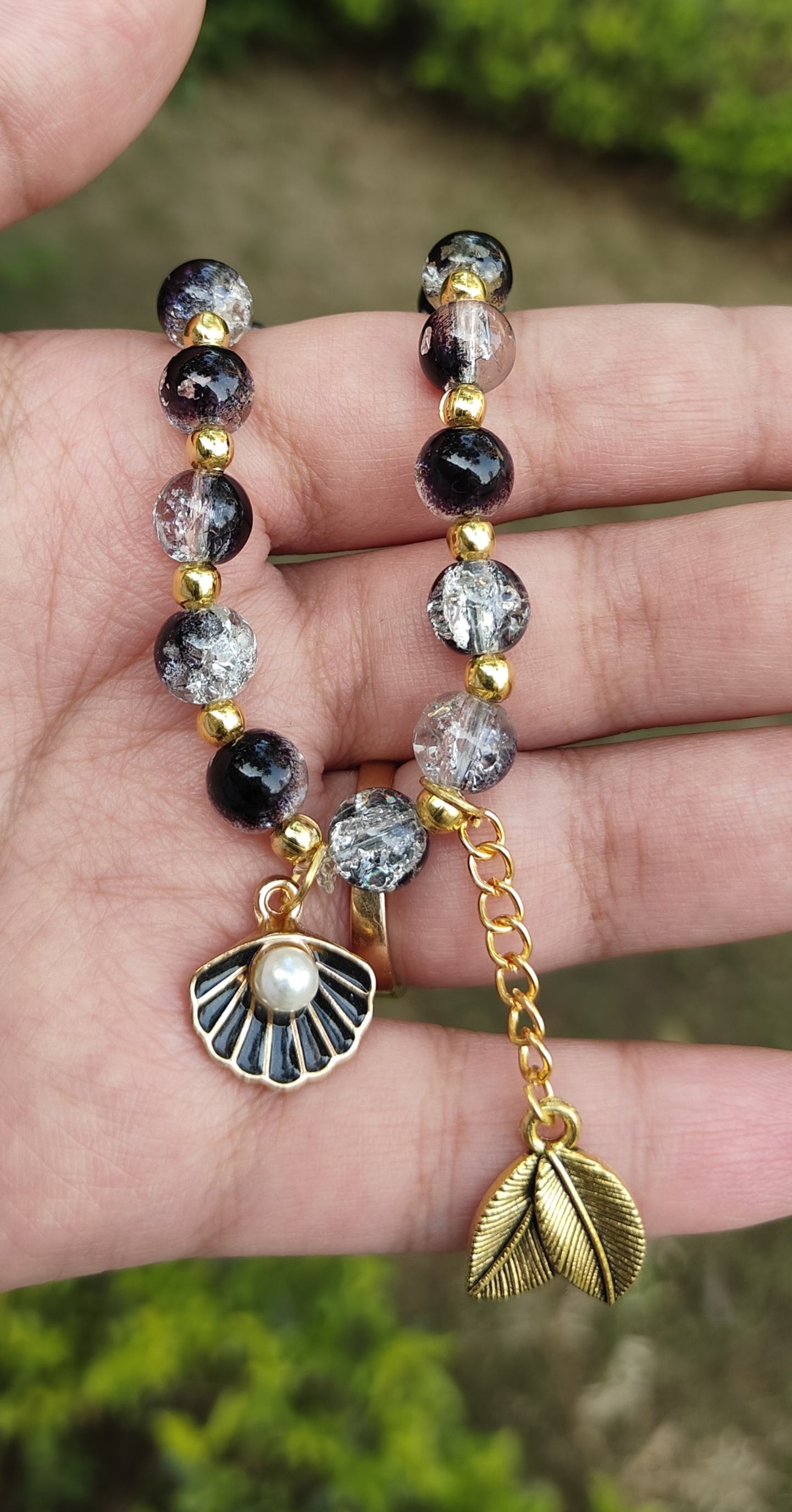 Crystal Bead Charm Bracelet