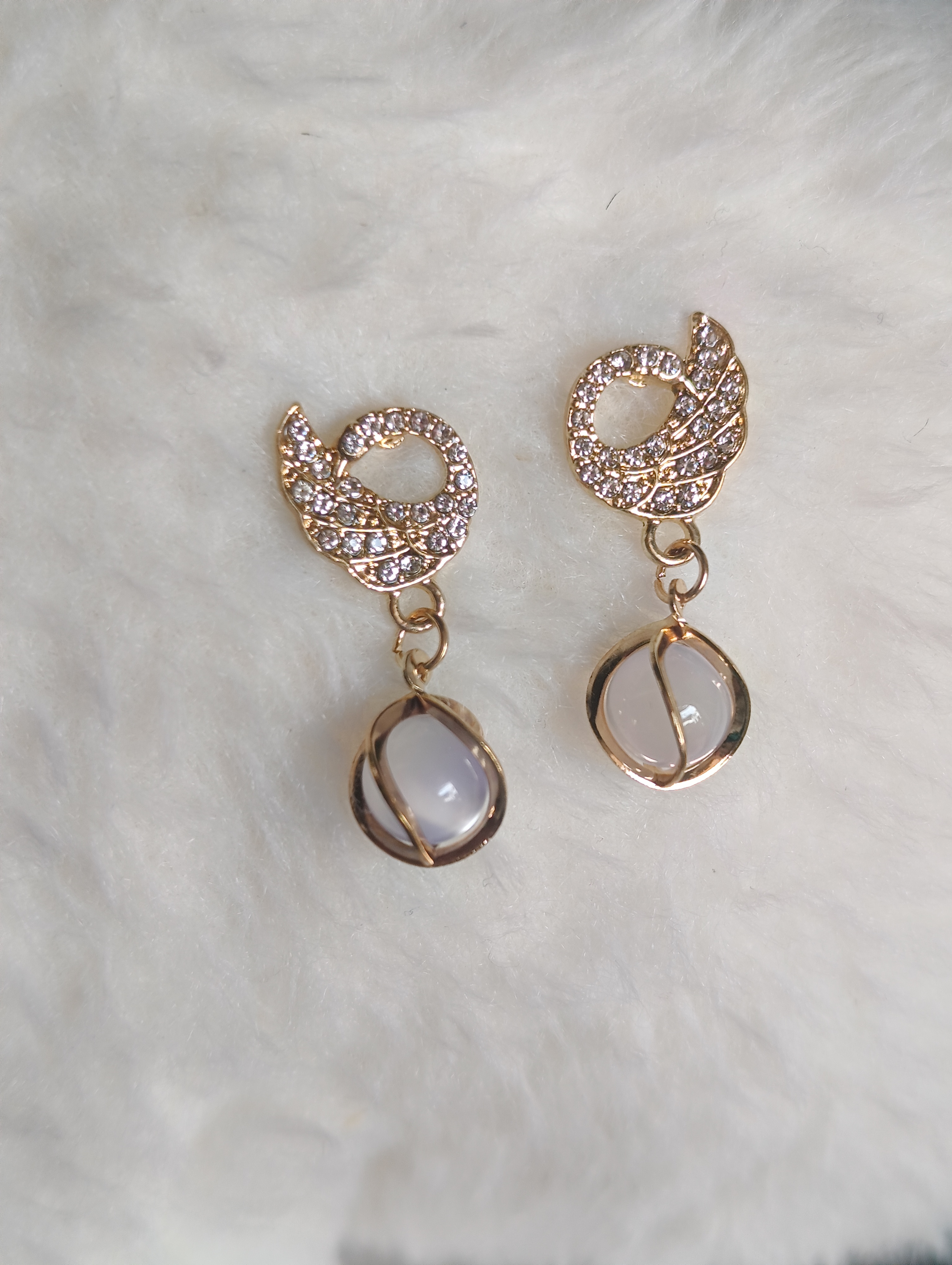 Crystal Drop Stud Earrings