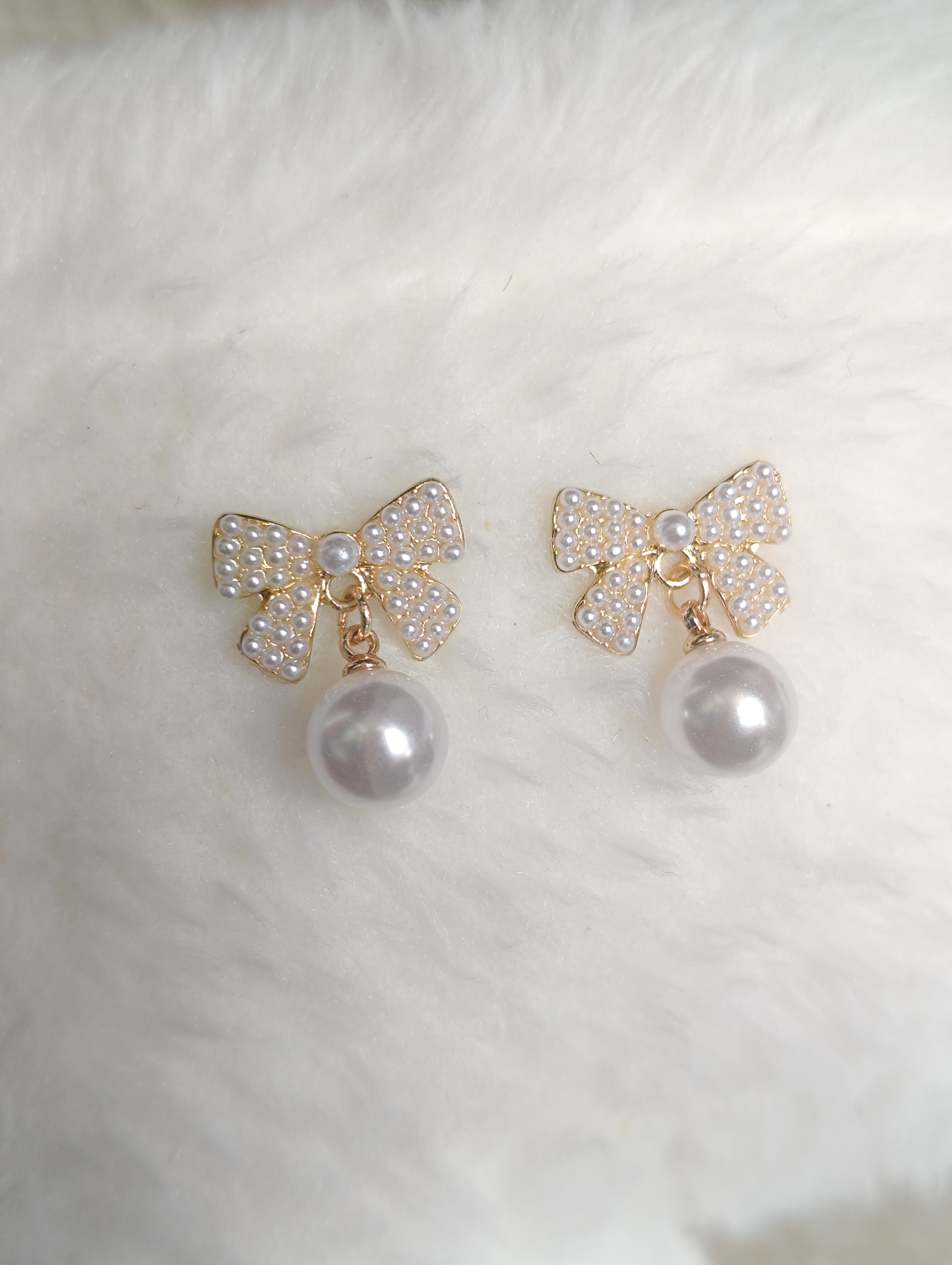  Bow Pearl Earrings