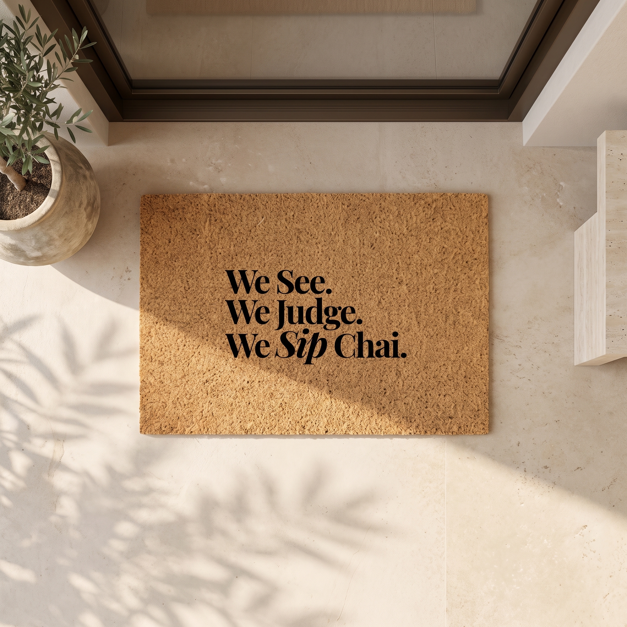 Signature Coir Doormat SC14 | Funny Welcome Mat | Natural Coconut Fiber Door Mat | Front Door Entrance Rug | Your Home's First Impression