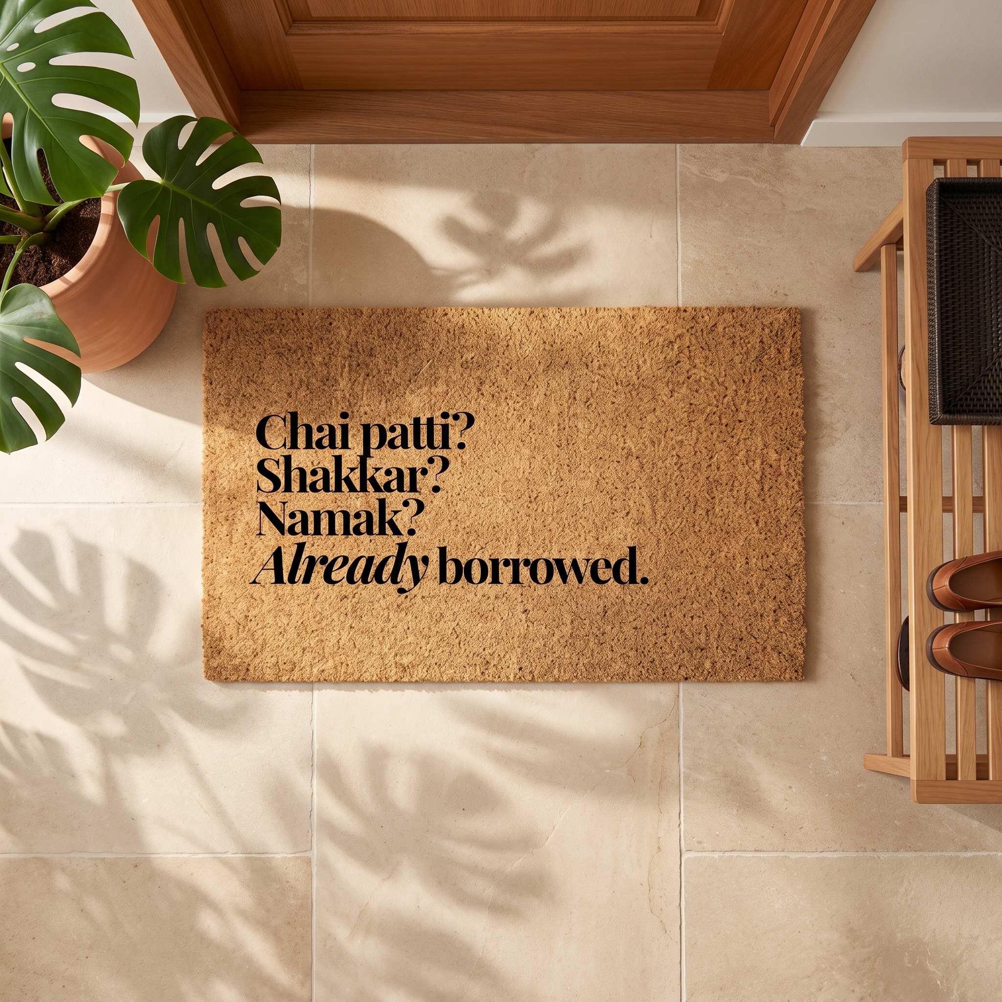 Signature Coir Doormat SC11 | Funny Welcome Mat | Natural Coconut Fiber Door Mat | Front Door Entrance Rug | Your Home's First Impression