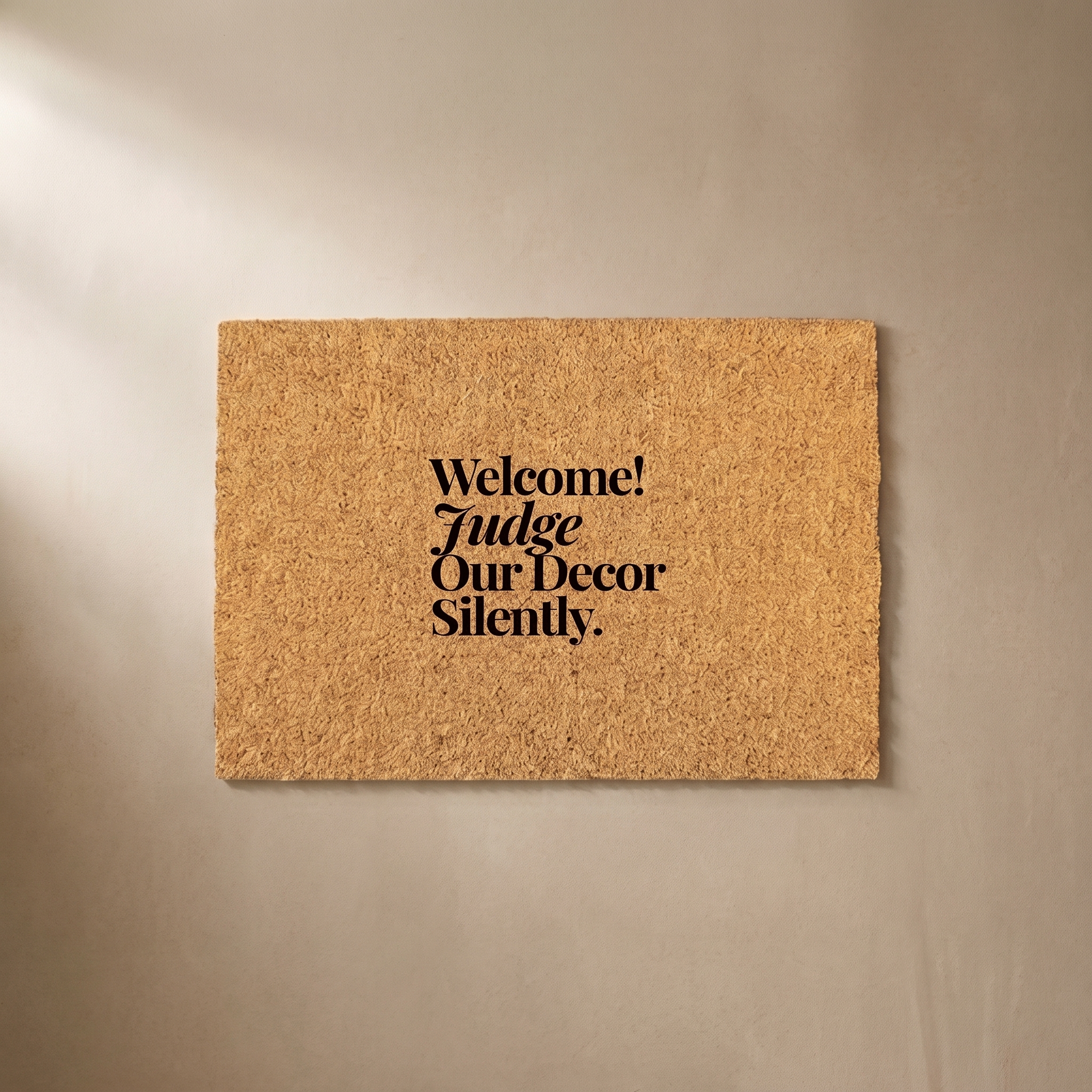 Signature Coir Doormat SC4 | Funny Welcome Mat | Natural Coconut Fiber Door Mat | Front Door Entrance Rug | Your Home's First Impression