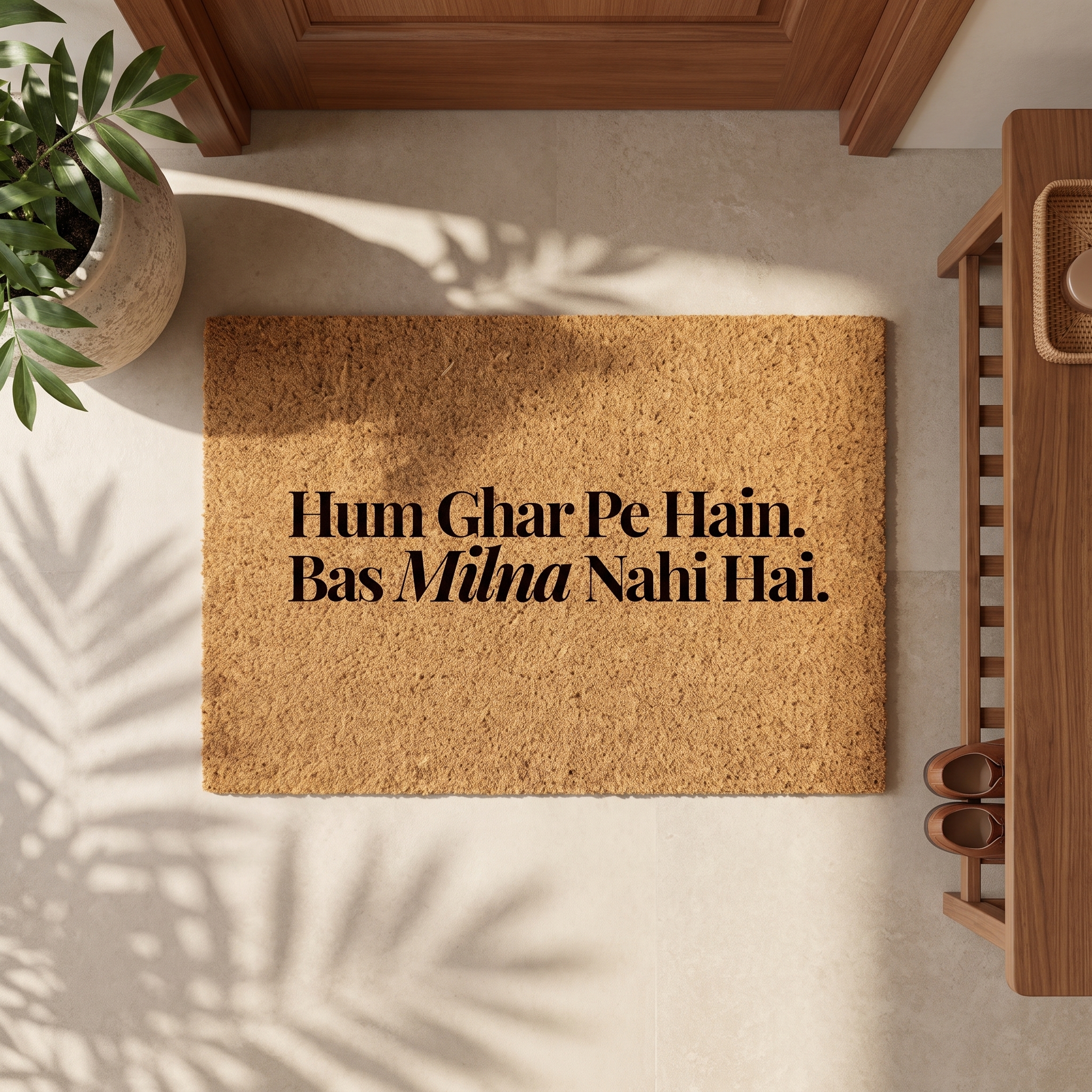 Signature Coir Doormat SC7 | Funny Welcome Mat | Natural Coconut Fiber Door Mat | Front Door Entrance Rug | Your Home's First Impression