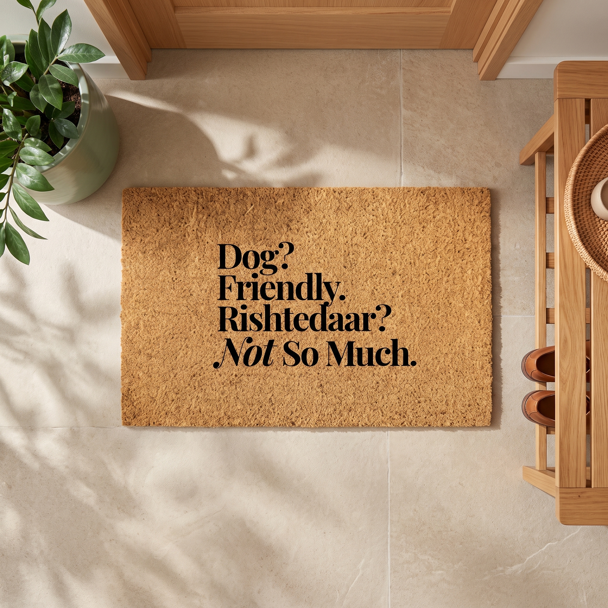 Signature Coir Doormat SC8 | Funny Welcome Mat | Natural Coconut Fiber Door Mat | Front Door Entrance Rug | Your Home's First Impression