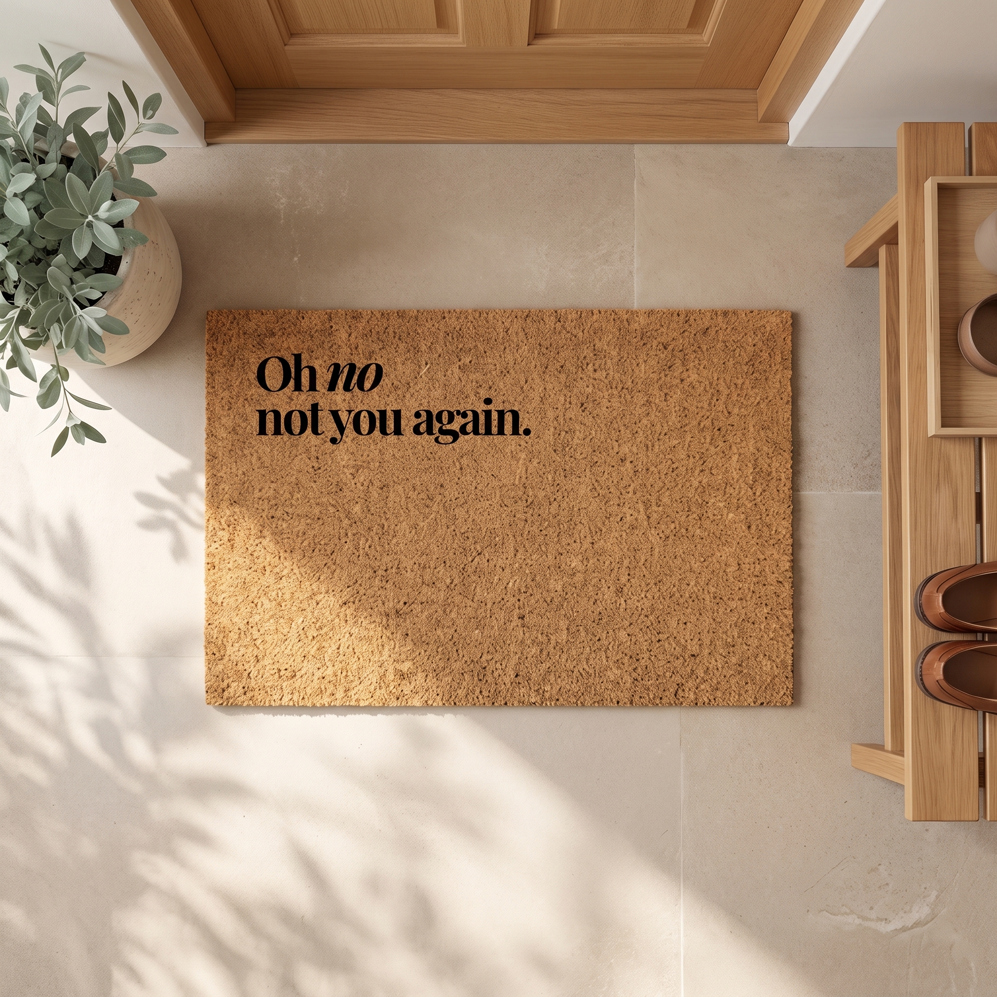 Signature Coir Doormat | Funny Welcome Mat | Natural Coconut Fiber Door Mat | Front Door Entrance Rug | Your Home's First Impression | SC1