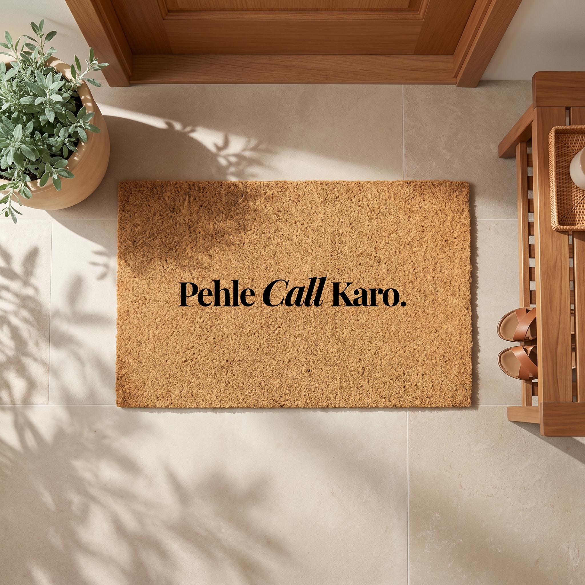 Signature Coir Doormat SC6 | Funny Welcome Mat | Natural Coconut Fiber Door Mat | Front Door Entrance Rug | Your Home's First Impression