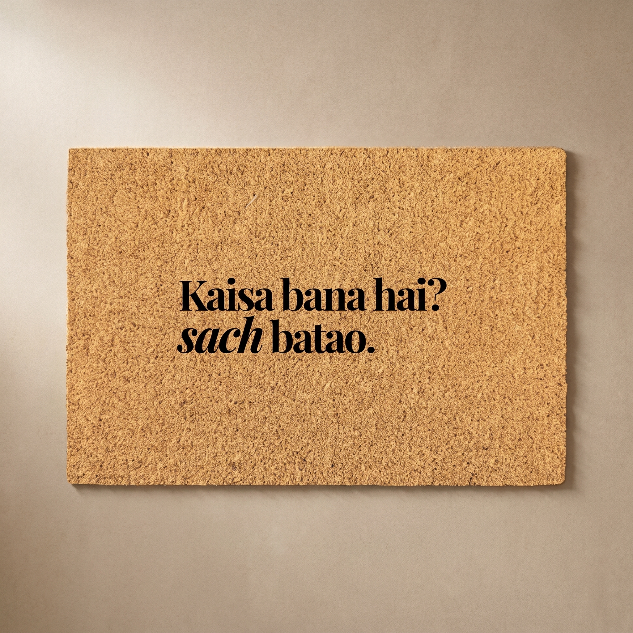 Signature Coir Doormat SC19 | Funny Welcome Mat | Natural Coconut Fiber Door Mat | Front Door Entrance Rug | Your Home's First Impression