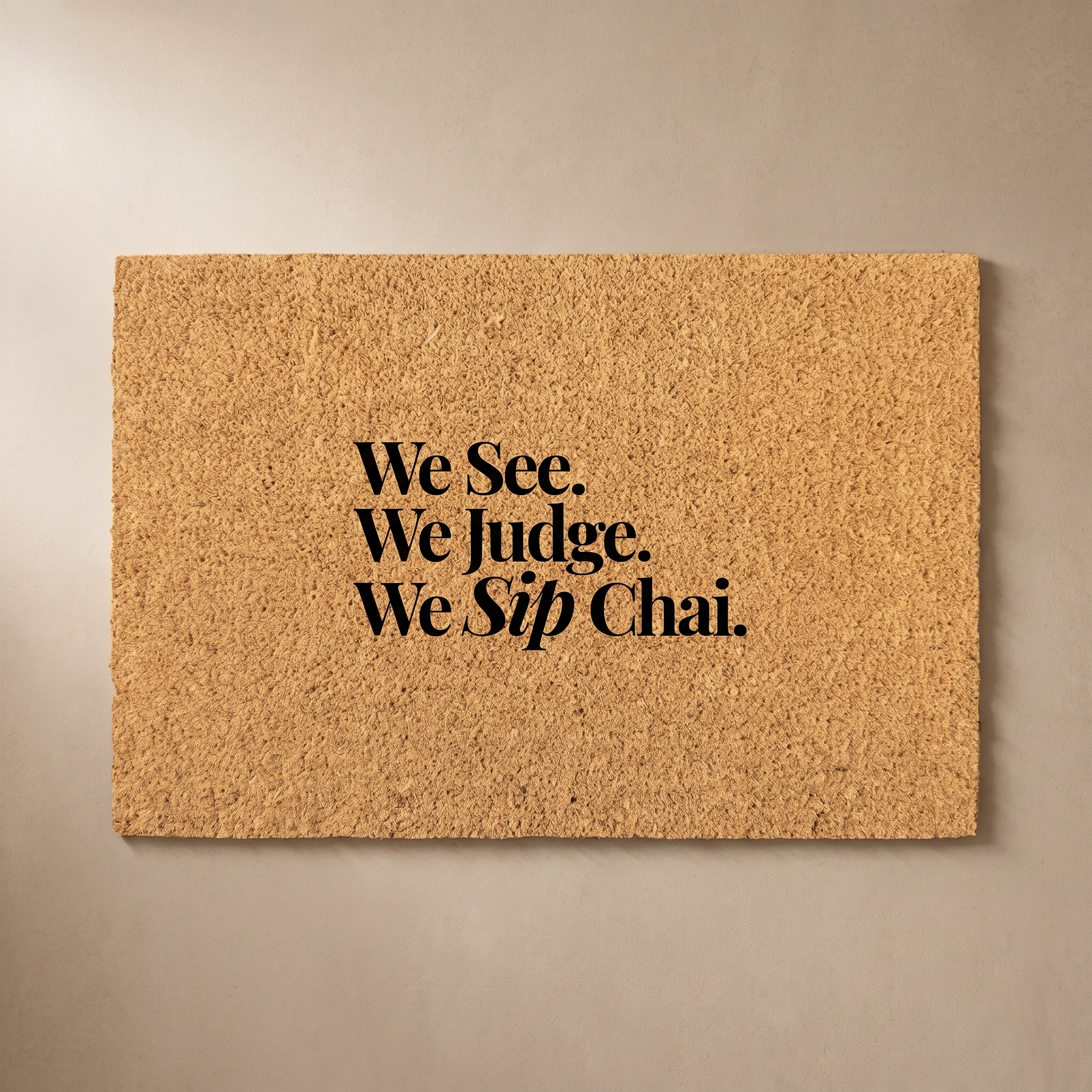 Signature Coir Doormat SC14 | Funny Welcome Mat | Natural Coconut Fiber Door Mat | Front Door Entrance Rug | Your Home's First Impression