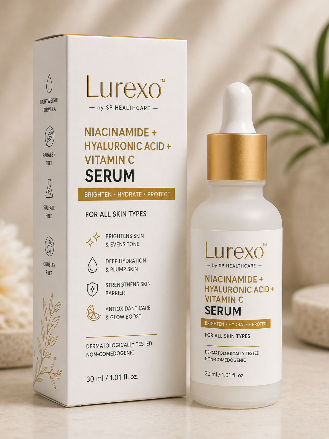 Lurexo Niacinamide + Hyaluronic Acid + Vitamin C Serum 30 ML