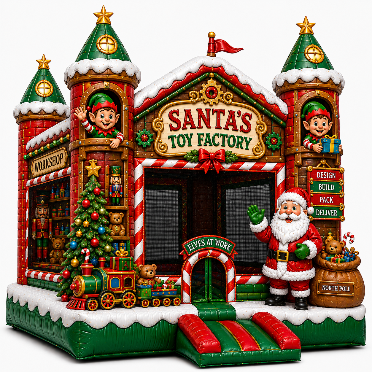 Santa's Toy Factory Inflatable Bounce House