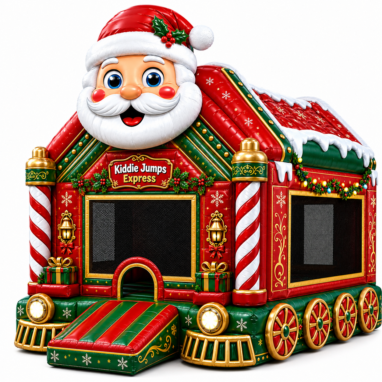 Santa Train Inflatable Bounce House