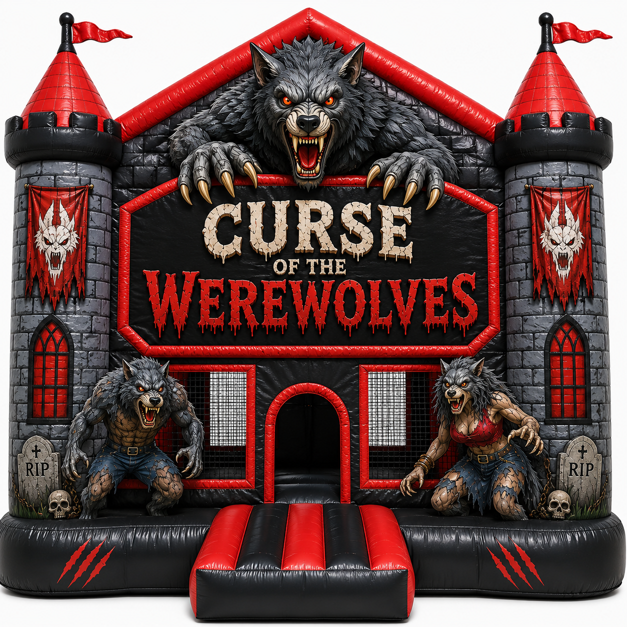 Curse of the Werewolves Inflatable Bounce House