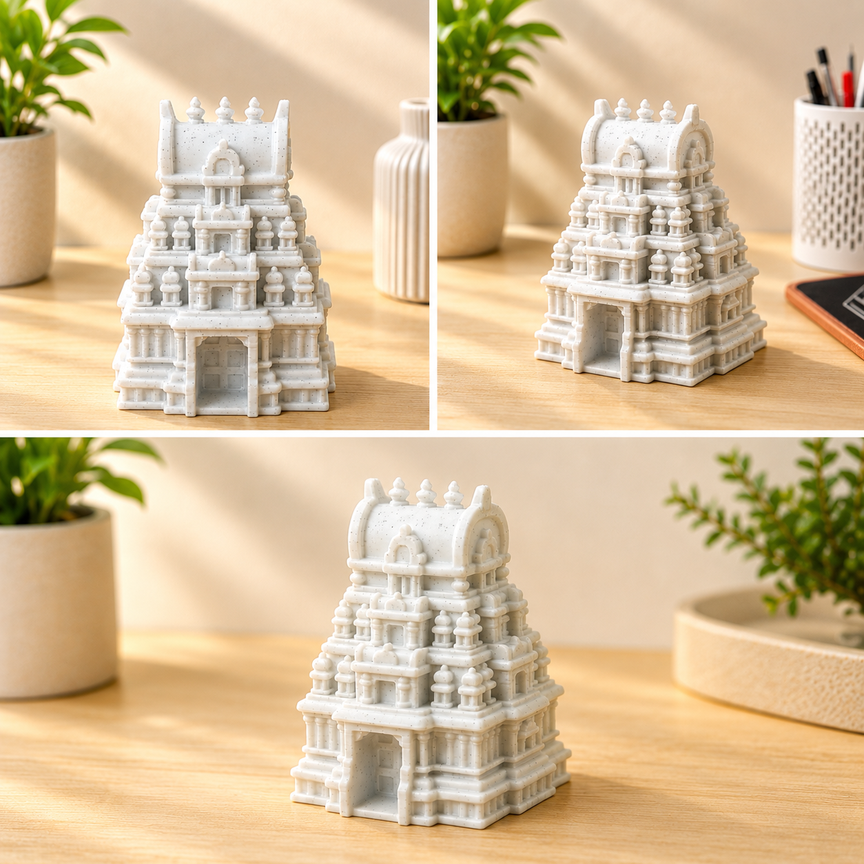 Gopuram Temple Miniature | Premium 3D Printed Home Décor
