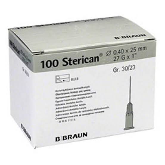 AGUJA DE IRRIGACION DE UN SOLO CABEZAL CALIBRE 27 GRIS (DIAM 0,4MM) 25MM