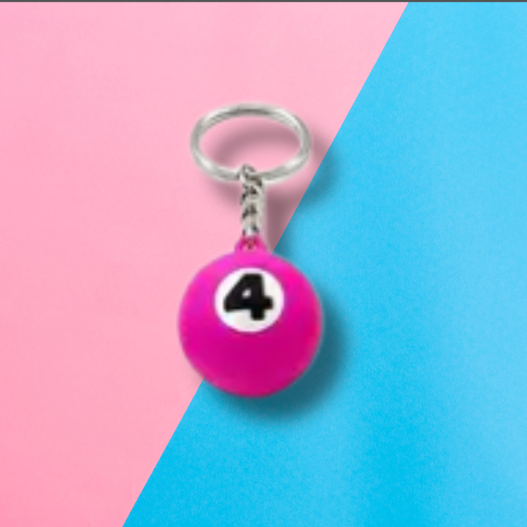 Billiard Ball Keychain