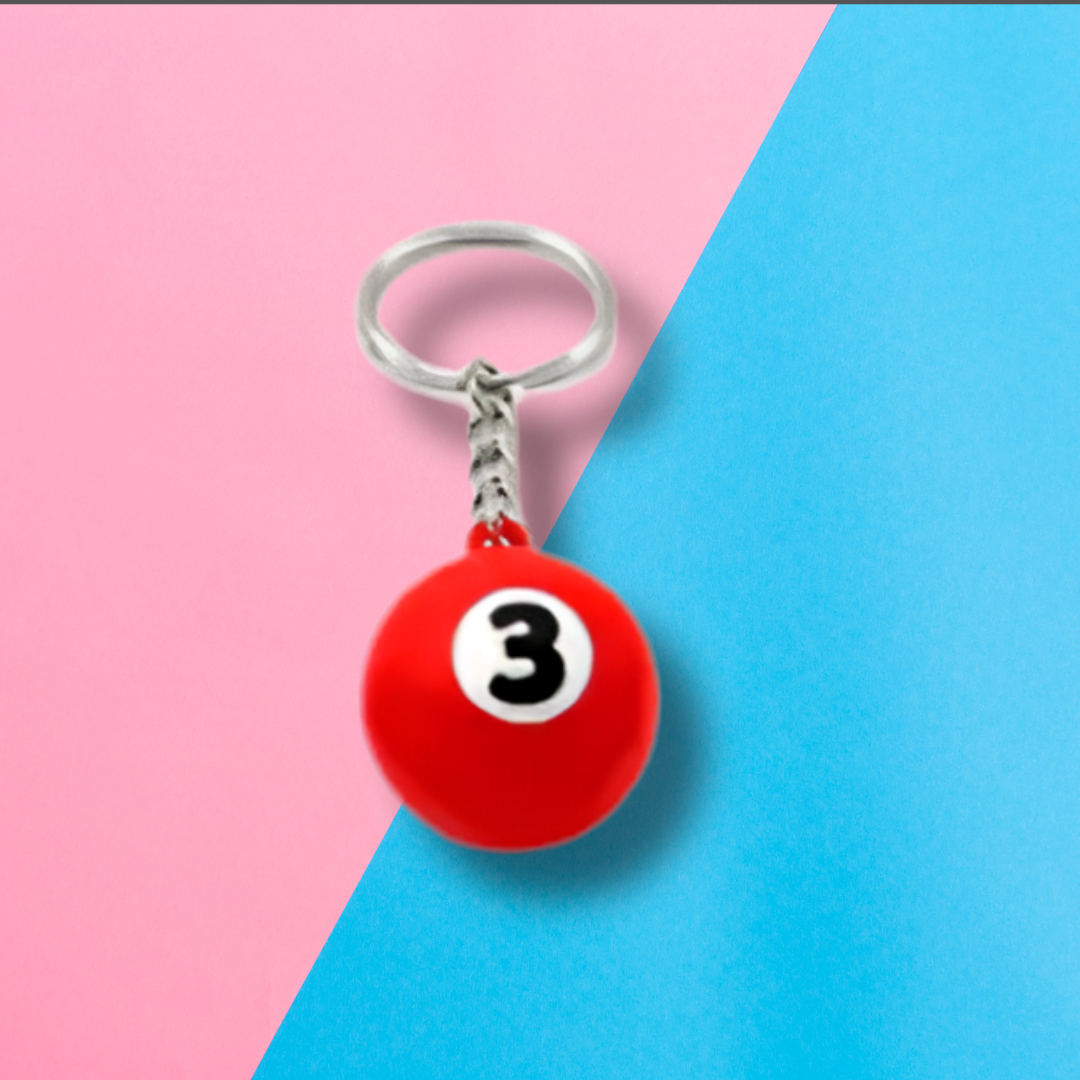 Billiard Ball Keychain