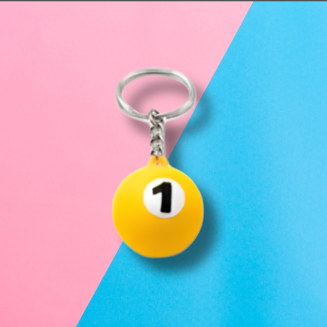 Billiard Ball Keychain